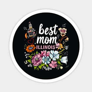 Best Mom From ILLINOIS, mothers day USA Magnet